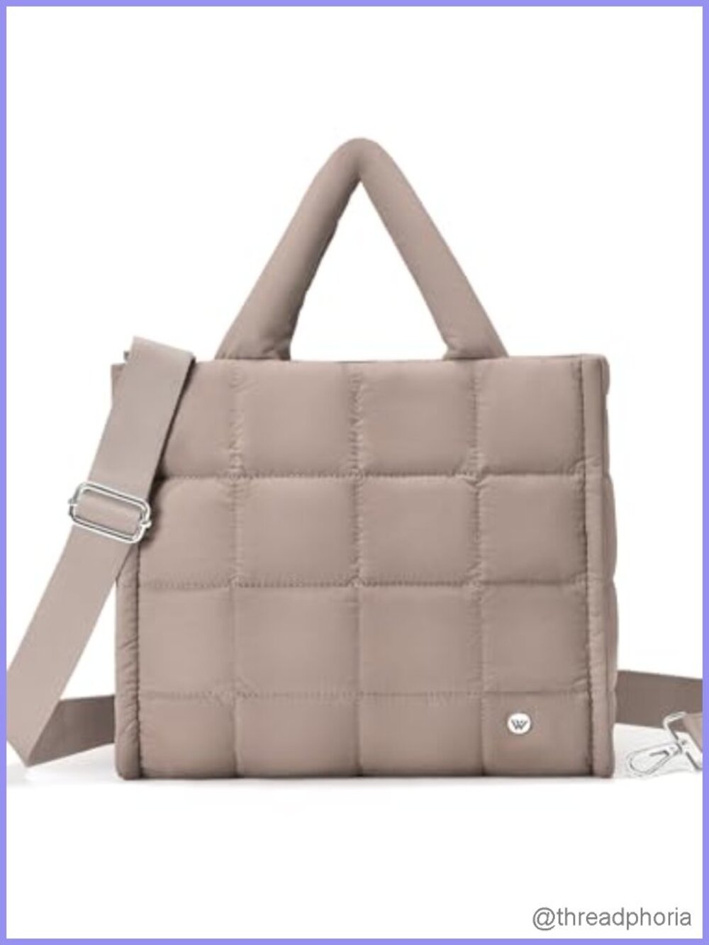 Puffer Tote Bag for Women Quilted Crossbody